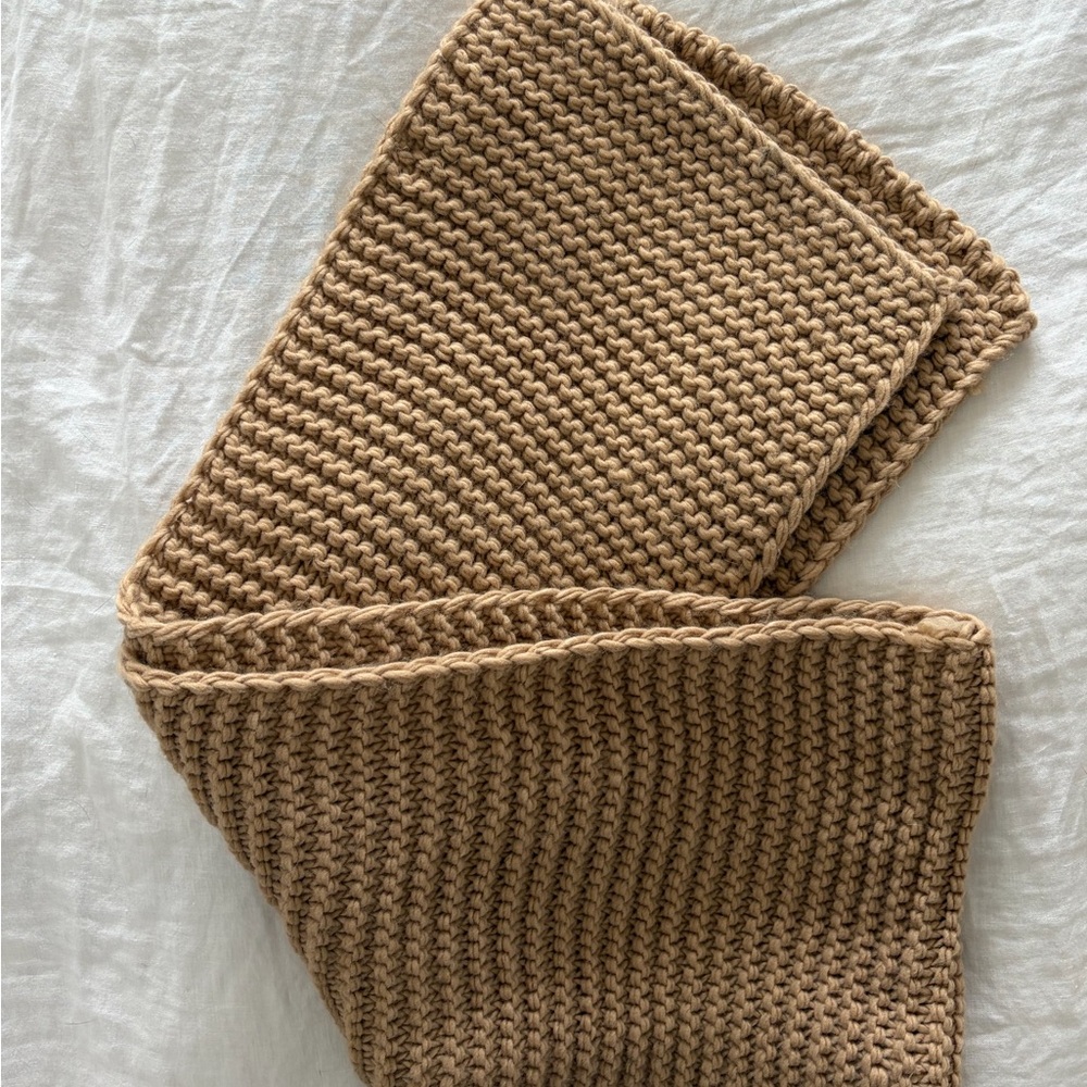 Anthropologie Knit Tan Scarf